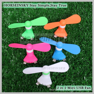 Excellent Quality Cleat Mini USB Fan Summer Cooling Travel Portable 2 in 1 Eletronic Fan on Sale